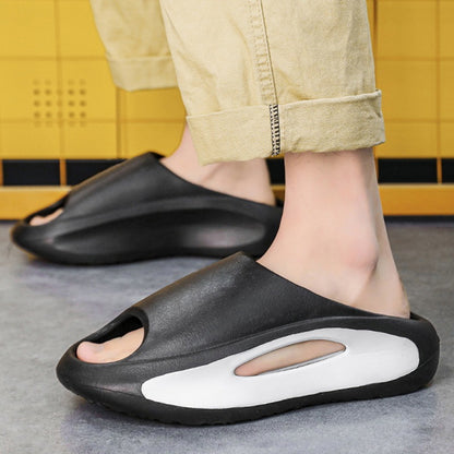 Ins Slippers Women Men Peep Toe Slipper Summer Hollow Unisex Sports Beach Shoes.
