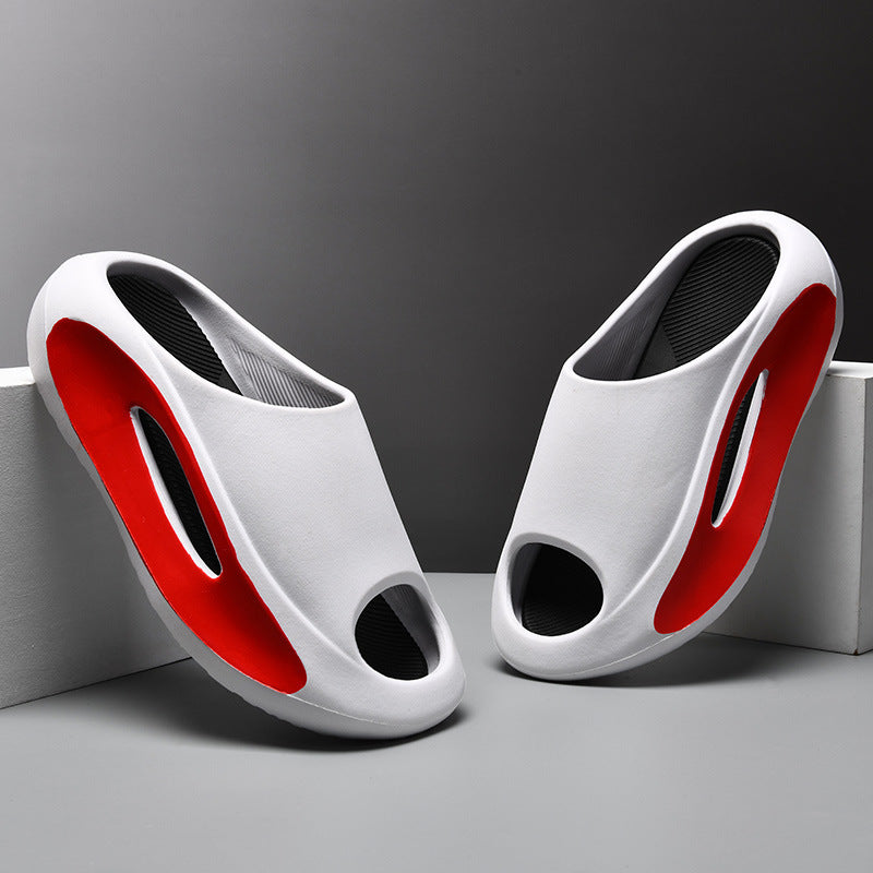 Ins Slippers Women Men Peep Toe Slipper Summer Hollow Unisex Sports Beach Shoes.